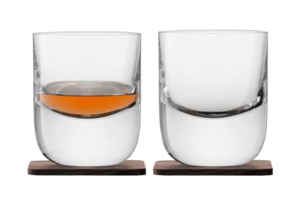 LSA Whisky Renfrew Tumblers & Walnut Coasters (Set of Two) product image