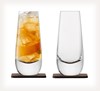 LSA Whisky Islay Mixer Glasses & Walnut Coasters (Set of Two)