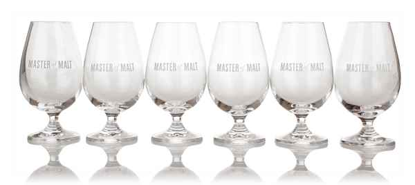 Master of Malt Set of Six Crystal Tasting Glasses