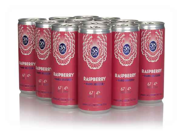 58 Gin Raspberry Hard Seltzer (12 x 250ml)