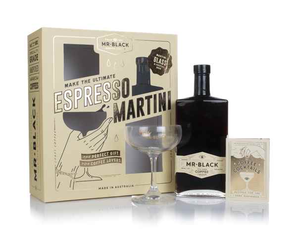 Mr. Black Espresso Martini with recipes and Martini Glass Gift