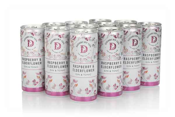 Didsbury Gin Raspberry & Elderflower Gin and Tonic (12 x 250ml)