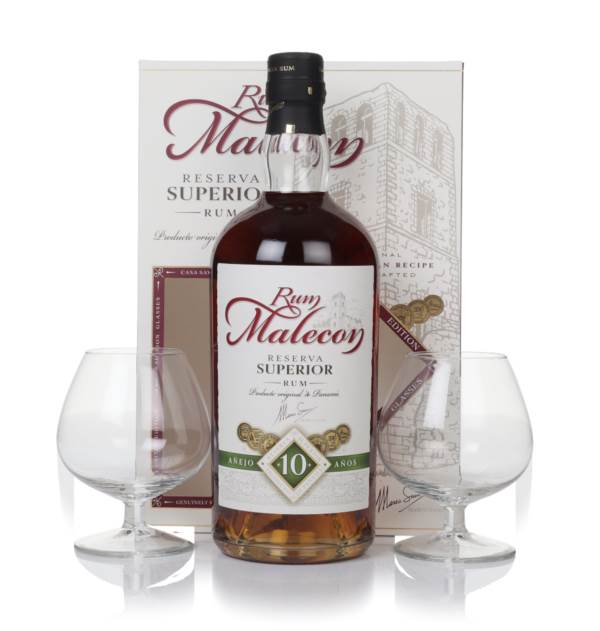 Malecon 10 Year Old Reserva Superior Gift Set with 2x Glasses product image