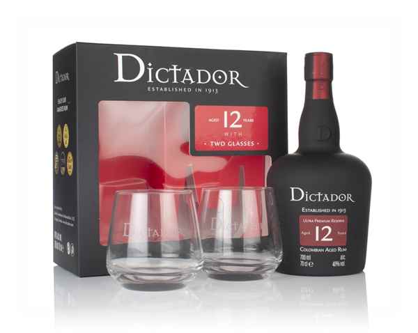Dictador 12 Year Old Gift Pack with 2x Glasses