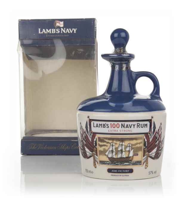 Lamb’s 100 Extra Strong Navy Rum HMS Victory Ceramic Decanter (Boxed) - 1970s