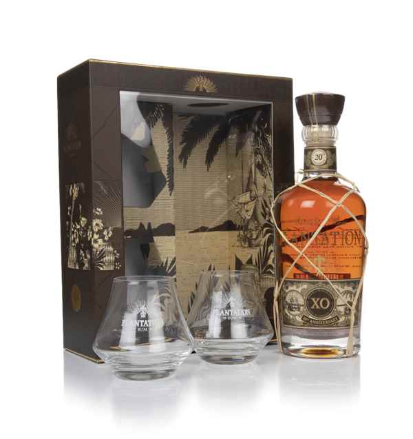 Plantation XO Barbados 20th Anniversary Gift Pack with 2x Glasses