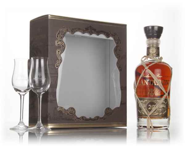 Plantation XO Barbados 20th Anniversary Gift Set with 2x Stem Glasses