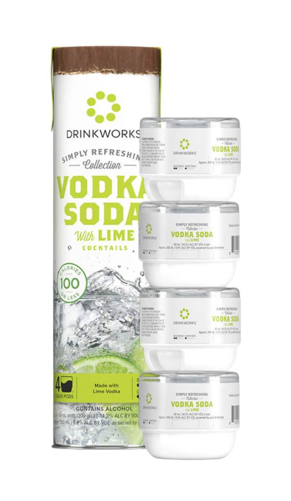 Drinkworks Vodka Soda with Lime Tube (4x Pods) product image
