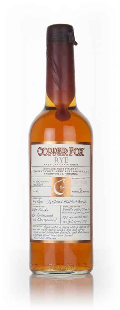 Copper Fox Rye (bottled January 2015)