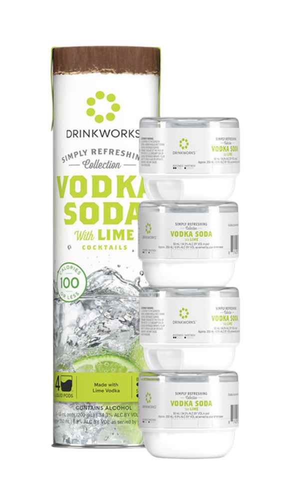 Drinkworks Vodka Soda with Lime Tube (4x Pods)
