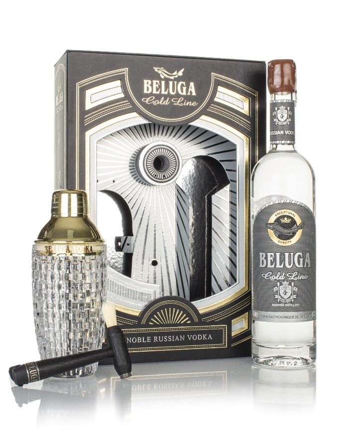 Beluga Gold Line Gift Pack with Cocktail Shaker
