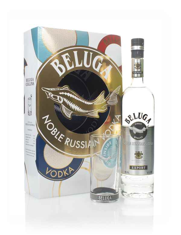 Beluga Noble Russian Vodka Gift Pack with Glass