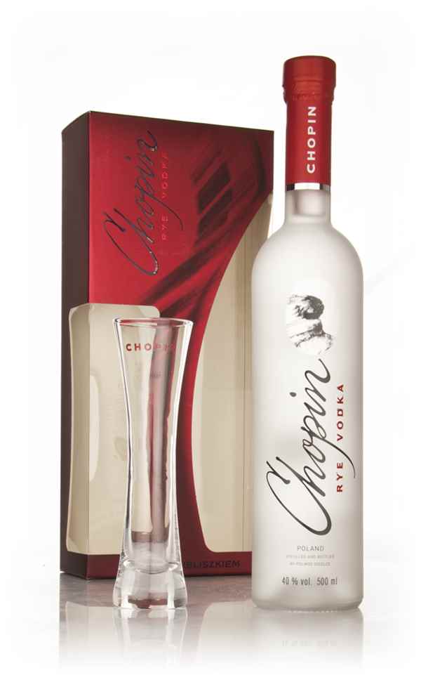 Chopin Rye Vodka with Glass