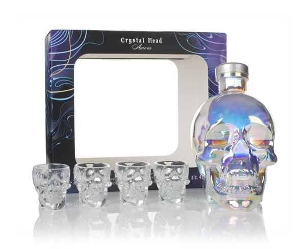 Crystal Head Vodka Aurora Gift Pack with 4x Glasses