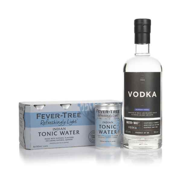 Master of Malt Vodka and Fever-Tree Refreshingly Light Indian Tonic Water Fridge Pack Bundle