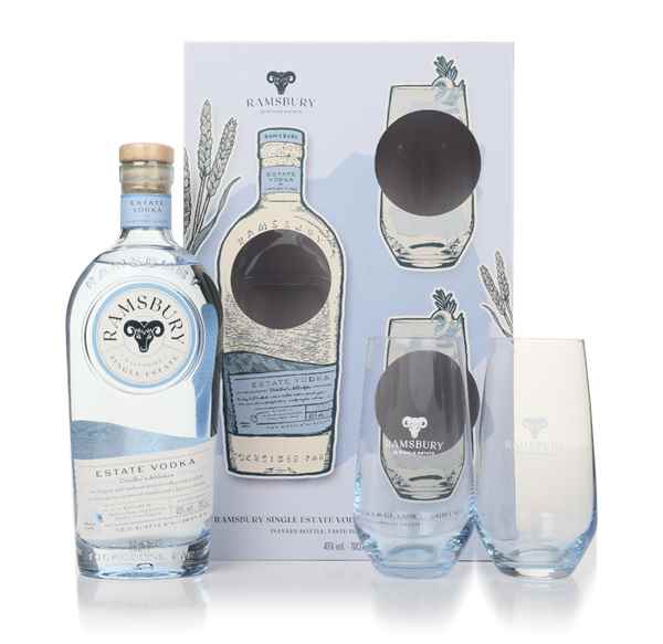 Ramsbury Vodka Gift Set with 2x Glasses