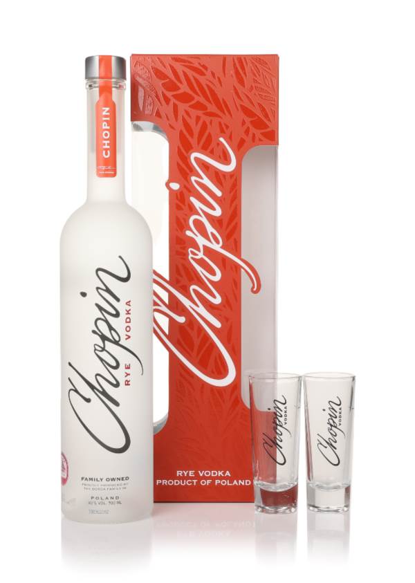 Chopin Rye Vodka with 2x Shot Glasses product image