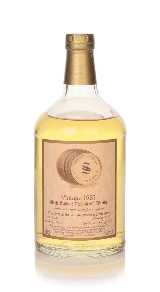 Allt-A-Bhainne 12 Year Old 1981 (cask 12046) - Signatory Vintage product image