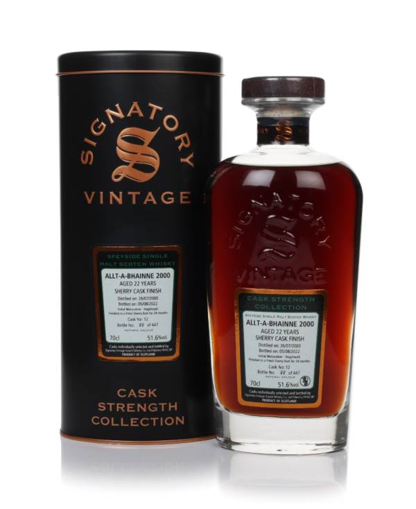 Allt-á-Bhainne 22 Year Old 2000 (cask 12) - Cask Strength Collection (Signatory) product image