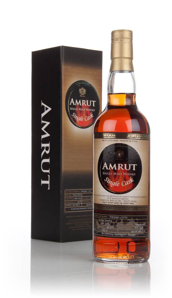 Amrut Peated 2009 (cask 2713 - bottled 2013) - Single Cask (Port Pipe Finish) product image