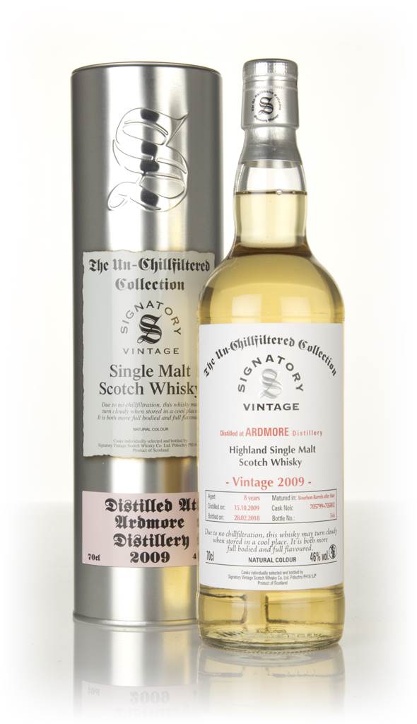 Ardmore 8 Year Old 2009 (casks 705799 & 705802) - Un-Chillfiltered Collection (Signatory) product image