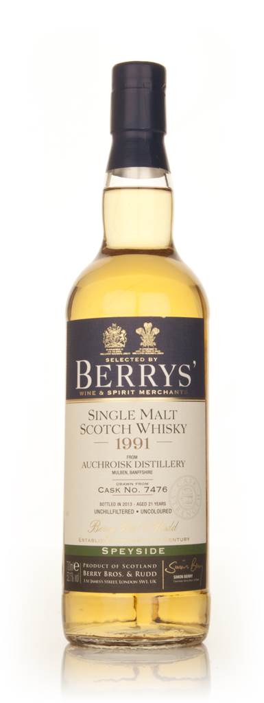 Auchroisk 21 Year Old 1991 (cask 7476) (Berry Bros. & Rudd) product image