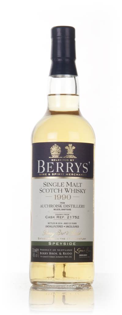 Auchroisk 23 Year Old 1990 (cask 21752) (Berry Bros. & Rudd) product image