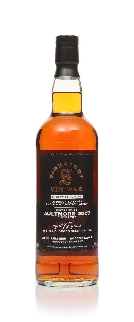 Aultmore 17 Year Old 2007 Exceptional Cask - 100 Proof Edition #1 (Signatory) product image