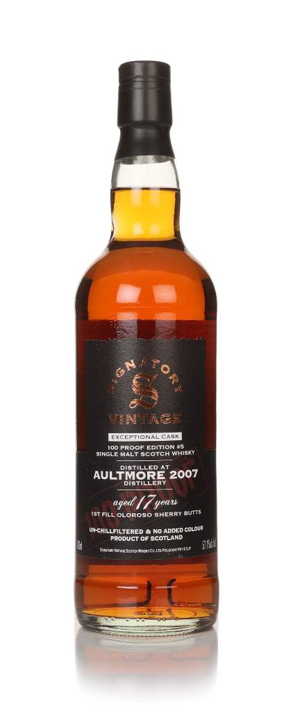Aultmore 17 Year Old 2007 Exceptional Cask - 100 Proof Edition #5 (Signatory) product image