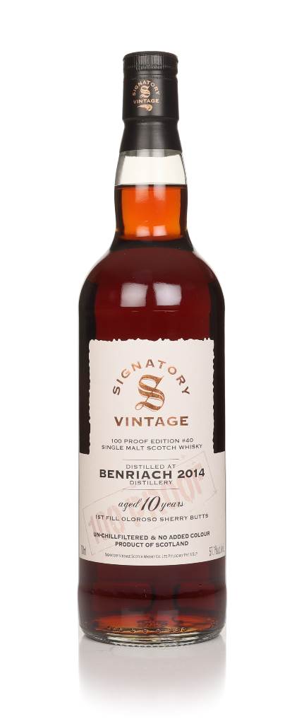 Benriach 10 Year Old 2014 - 100 Proof Edition #40 (Signatory) product image