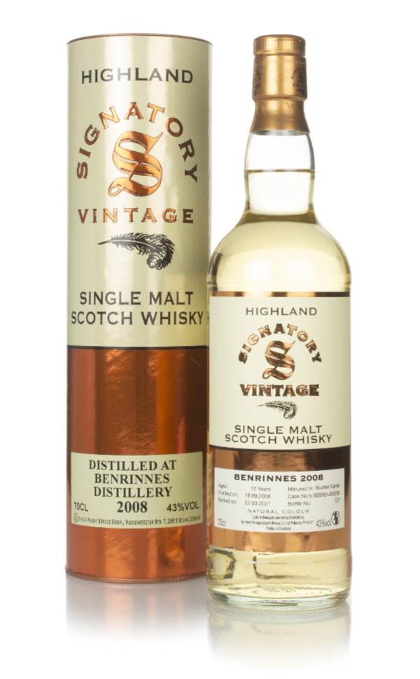 Benrinnes 12 Year Old 2008 (casks 800282 & 800283) - Signatory product image