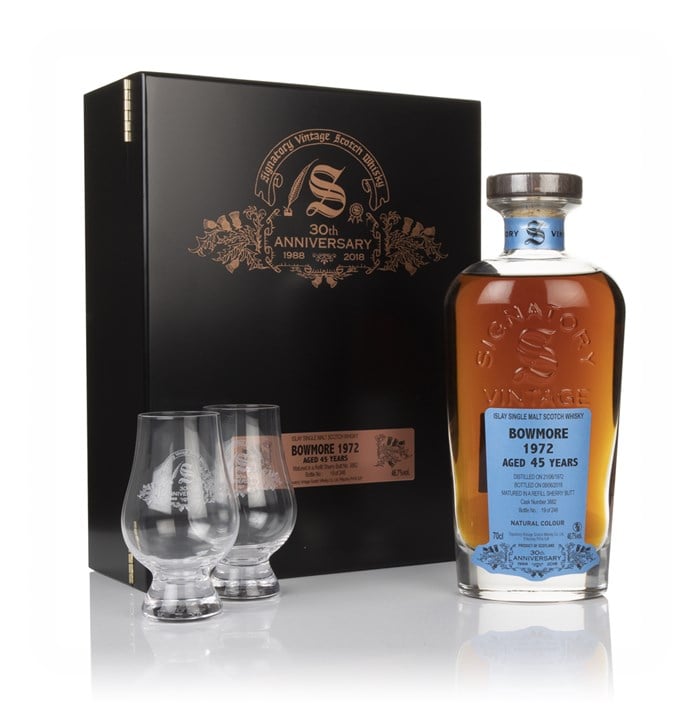 Bowmore 45 Year Old 1972 (cask 3882) - 30th Anniversary Gift Box (Signatory)