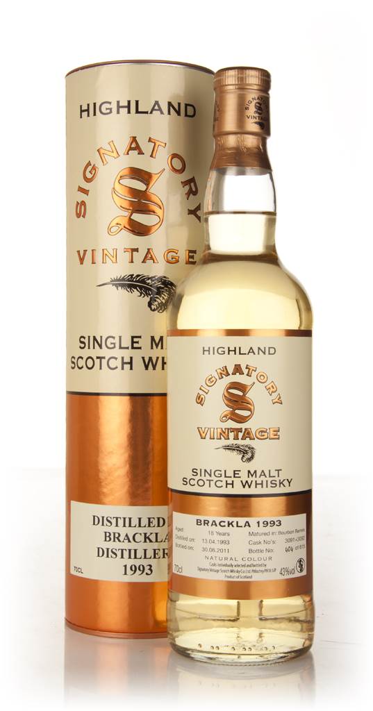 Brackla 18 Year Old 1993 (Signatory)  product image