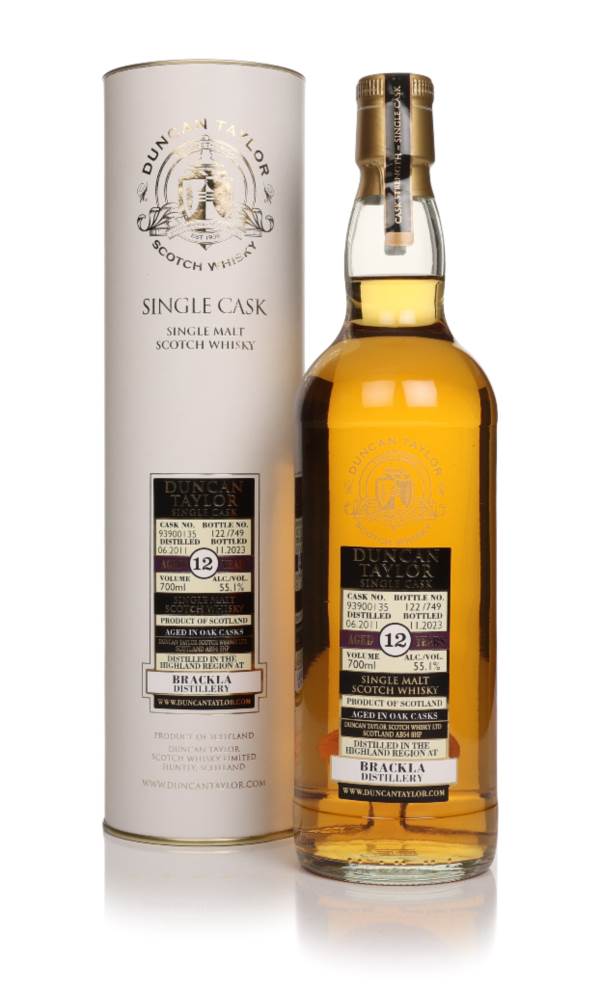 Brackla 12 Year Old 2011 (cask 93900135) - Single Cask (Duncan Taylor) product image