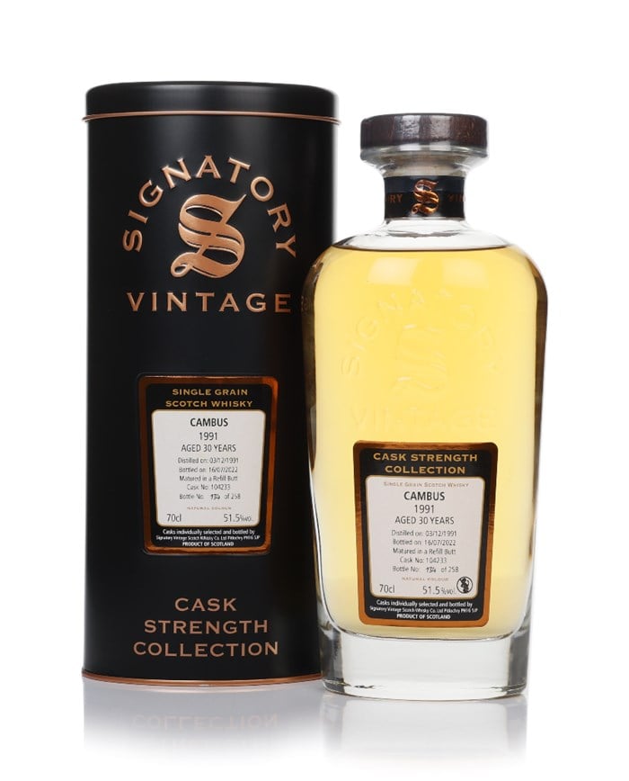 Cambus 30 Year Old 1991 (cask 104233) - Cask Strength Collection (Signatory)