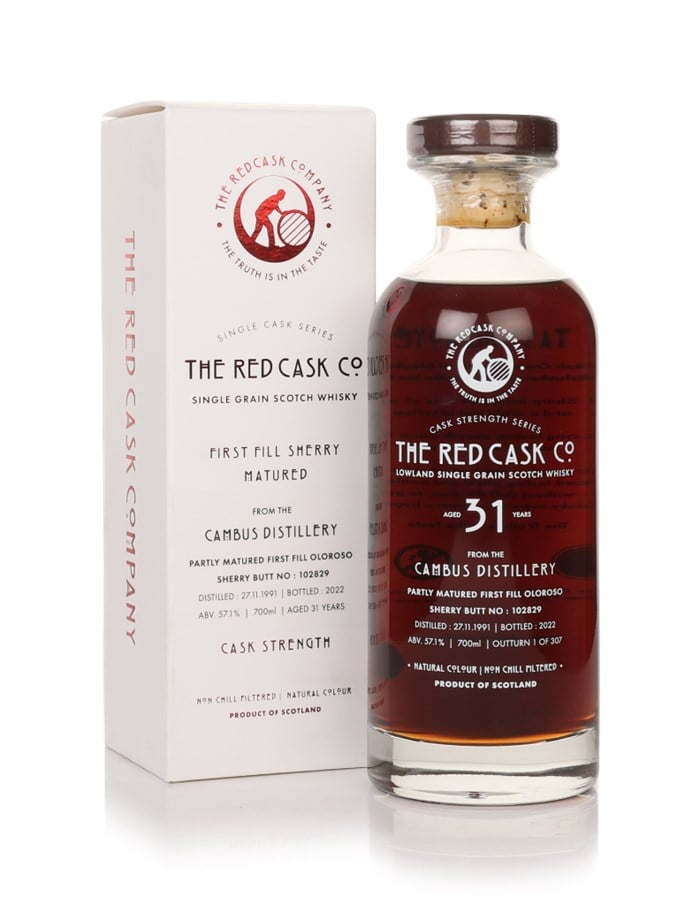Cambus 31 Year Old 1991 (cask 102829) - Single Cask Series (The Red Cask Company)