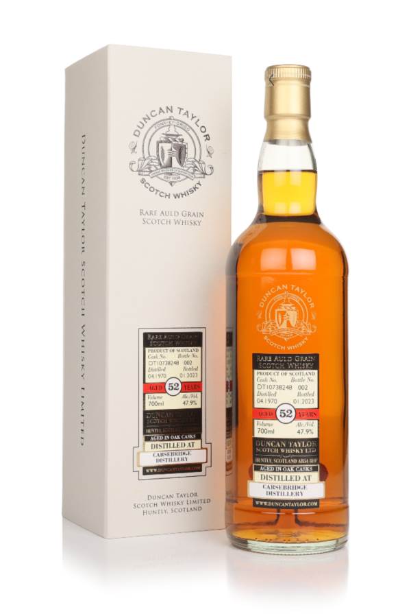 Carsebridge 52 Year Old 1970 (cask DT10738248) - Rare Auld (Duncan Taylor) product image