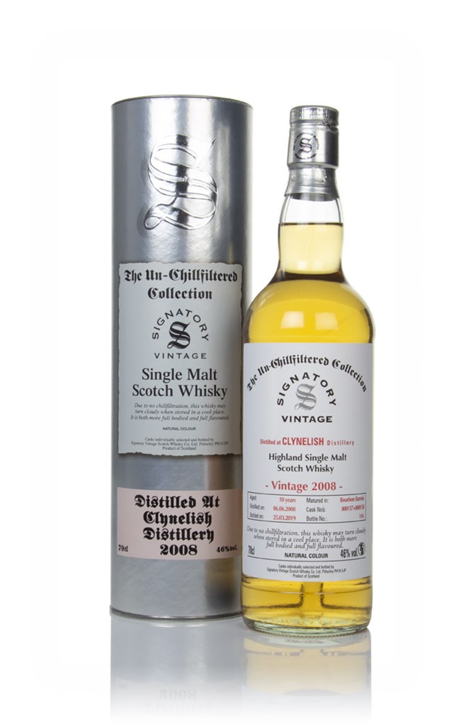 Clynelish 10 Year Old 2008 (casks 800157 & 800158) - Un-Chillfiltered Collection (Signatory)