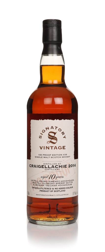 Craigellachie 10 Year Old 2014 - 100 Proof Edition #39 (Signatory) product image