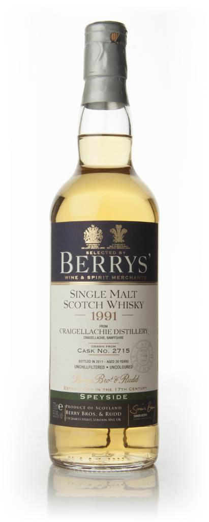 Craigellachie 20 Year Old 1991 (Berry Bros. & Rudd) product image