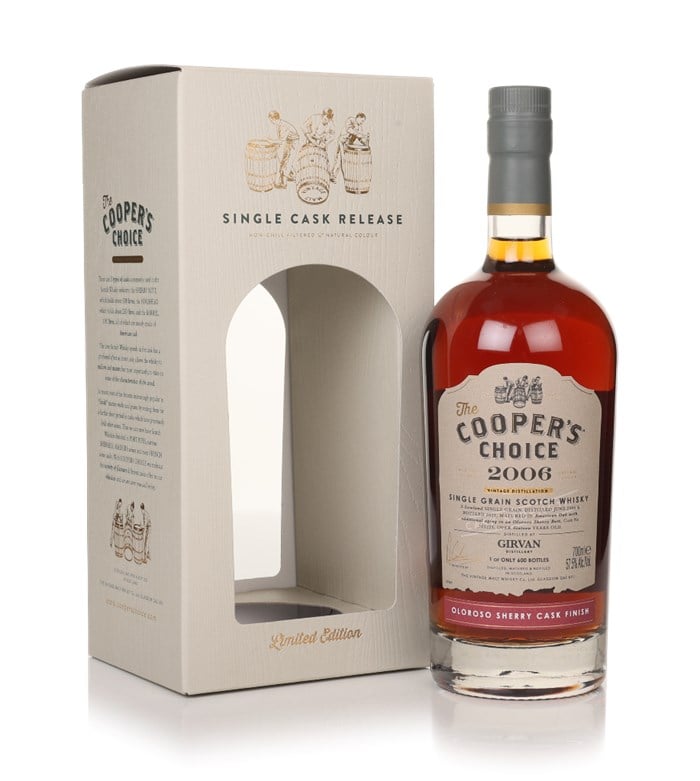Girvan 16 Year Old 2006 (cask 523223) - The Cooper's Choice (The Vintage Malt Whisky Co.)
