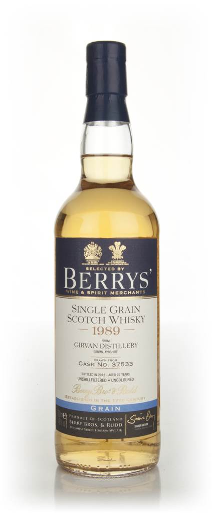 Girvan 22 Year Old 1989 (cask 37533) (Berry Bros. & Rudd) product image