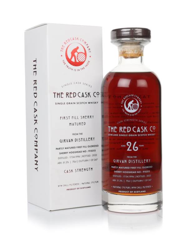 Girvan 26 Year Old 1996 (cask 910315) - Single Cask Series (The Red Cask Company) product image