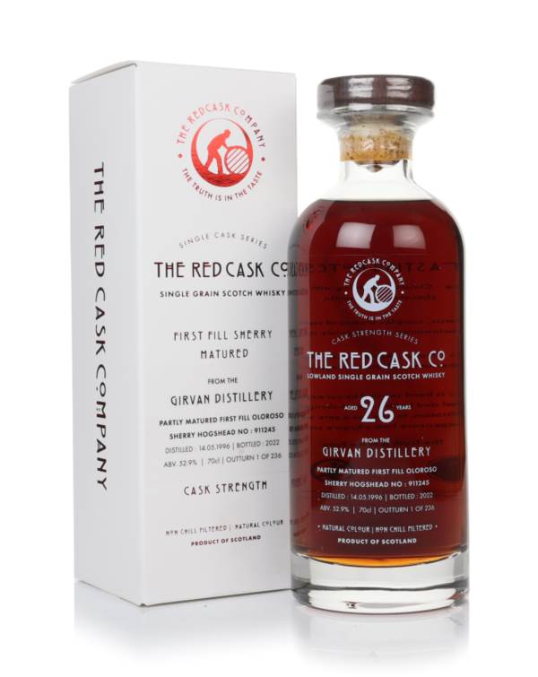 Girvan 26 Year Old 1996 (cask 911245) - Cask Strength Series (The Red Cask Company) product image