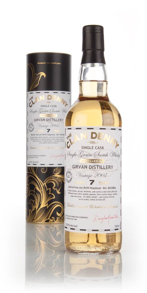 Girvan 7 Year Old 2007 (cask 10866) - The Clan Denny  (Douglas Laing) product image
