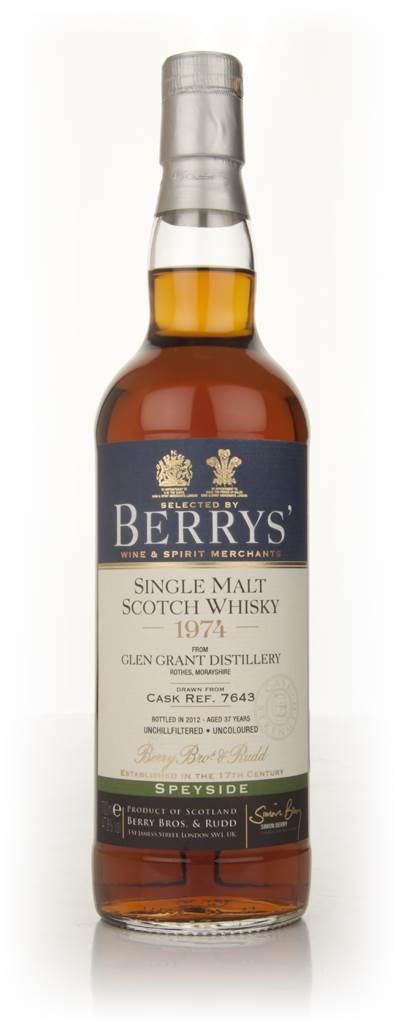 Glen Grant 37 Year Old 1974 Cask 7643 (Berry Bros. & Rudd) product image