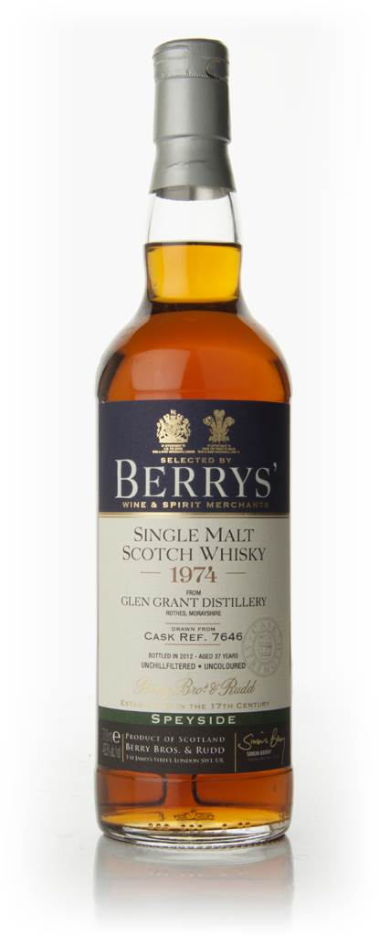 Glen Grant 37 Year Old 1974 Cask 7646 (Berry Bros. & Rudd) product image