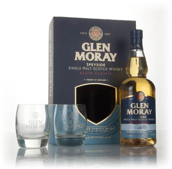Glen Moray Peated Elgin Classic Gift Set with 2x Glasses product image