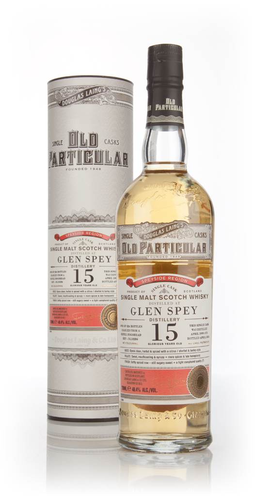 Glen Spey 15 Year Old 1999 (cask 10286) - Old Particular (Douglas Laing) product image