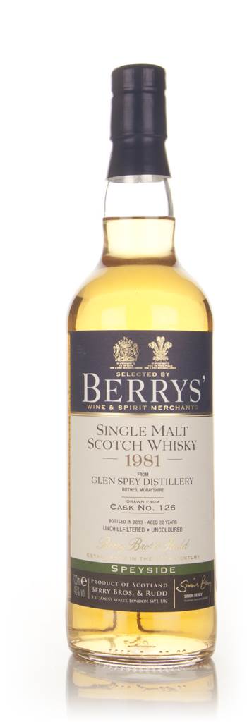Glen Spey 32 Year Old 1981 (cask 126) - (Berry Bros. & Rudd) product image
